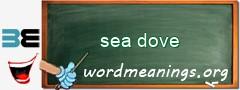 WordMeaning blackboard for sea dove